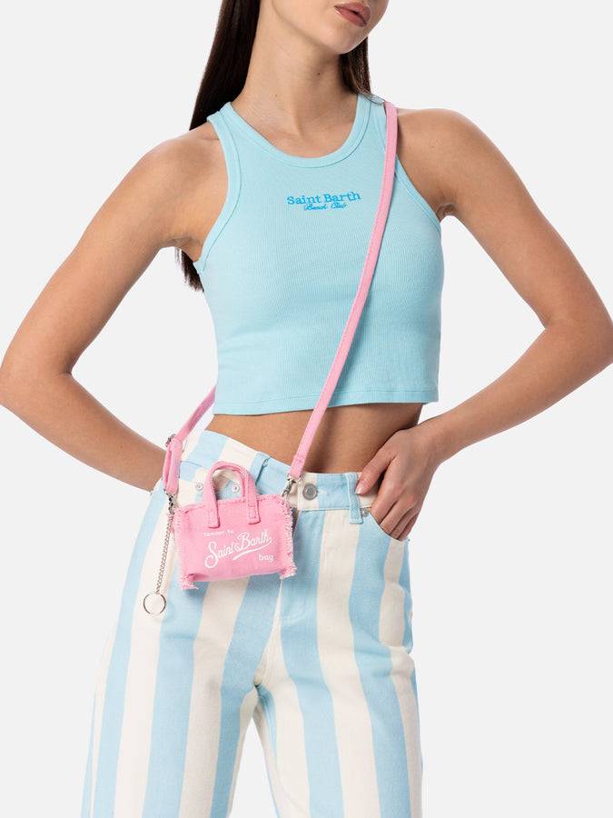 Mc2 Saint Barth Portachiavi in ​​tela di cotone rosa Spedizione gratuita
