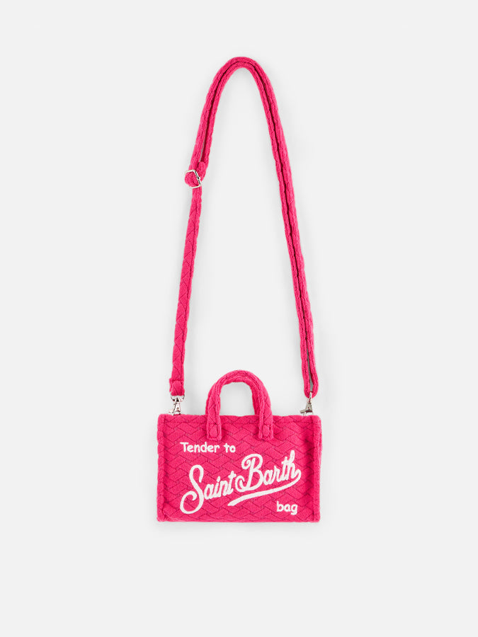 Mc2 Saint Barth Porta cellulare in spugna fucsia goffrata Grande vendita