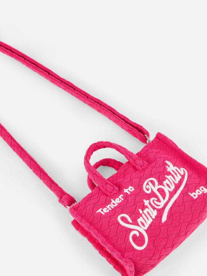 Mc2 Saint Barth Porta cellulare in spugna fucsia goffrata Grande vendita