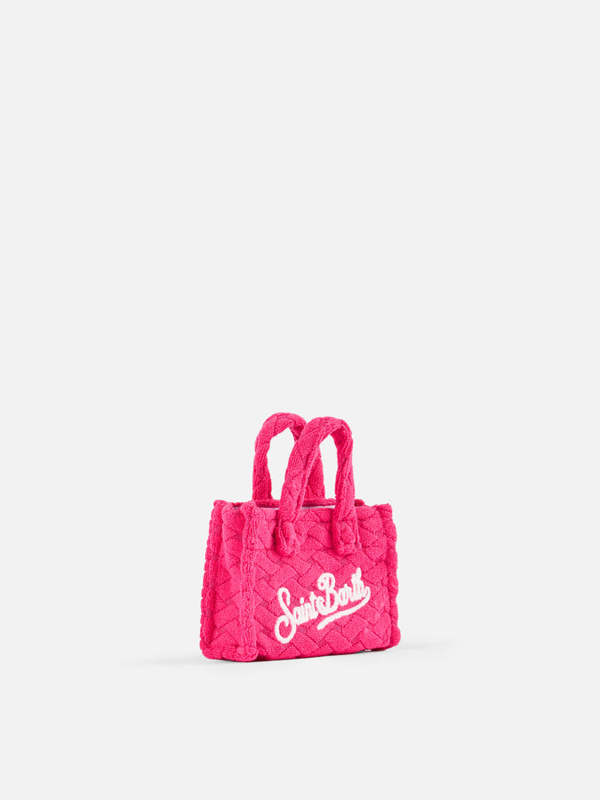 Mc2 Saint Barth Portachiavi in ​​spugna fucsia goffrata Offerta esclusiva