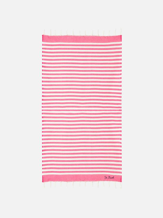 Mc2 Saint Barth Asciugamano fouta classico a nido d'ape con stampa a righe Offerta migliore