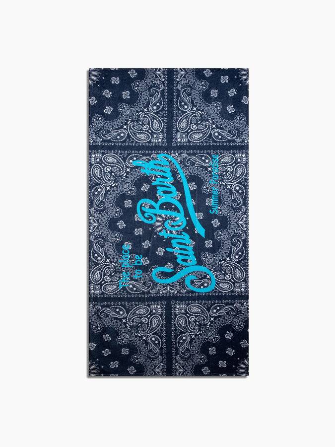 Mc2 Saint Barth Telo mare con stampa bandana blu Grandi sconti
