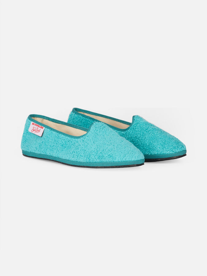 Mc2 Saint Barth Mocassino pantofola da donna in spugna acquamarina | MY CHALOM SPECIAL EDITION Duty-free