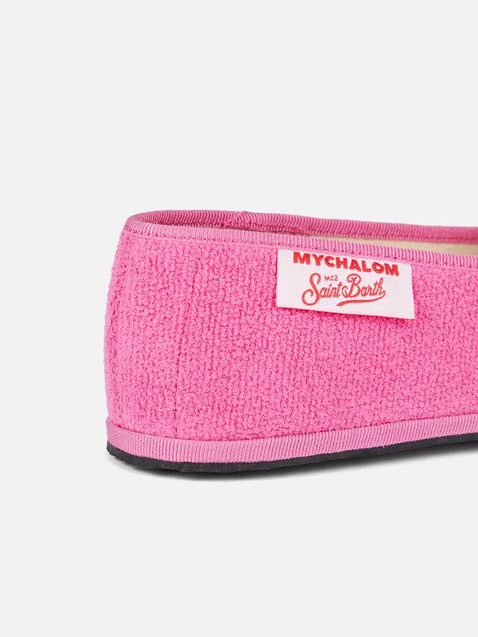 Mc2 Saint Barth Mocassino pantofola da donna in spugna rosa | MY CHALOM SPECIAL EDITION 50% di sconto per tempo limitato