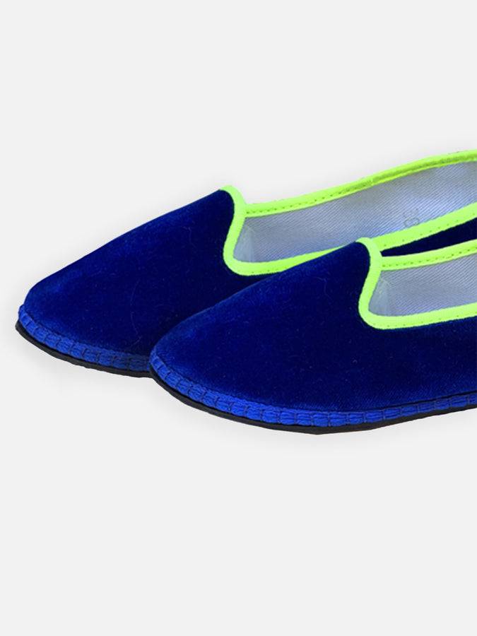 Mc2 Saint Barth Pantofole friulane in velluto bluette Italia