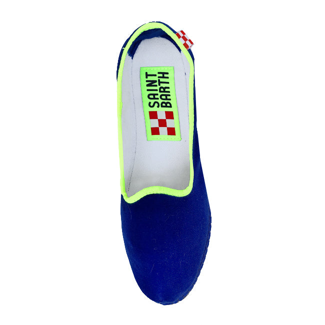 Mc2 Saint Barth Pantofole friulane in velluto bluette Italia