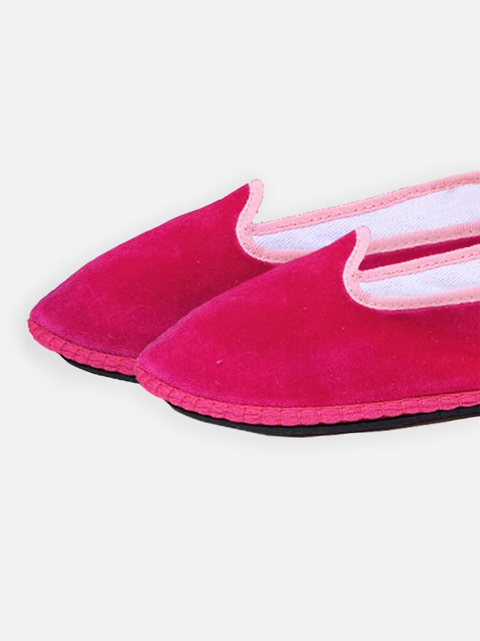 Mc2 Saint Barth Pantofole friulane in velluto fucsia In Linea