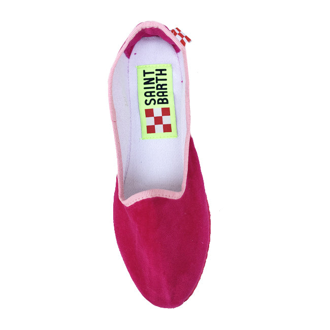 Mc2 Saint Barth Pantofole friulane in velluto fucsia In Linea