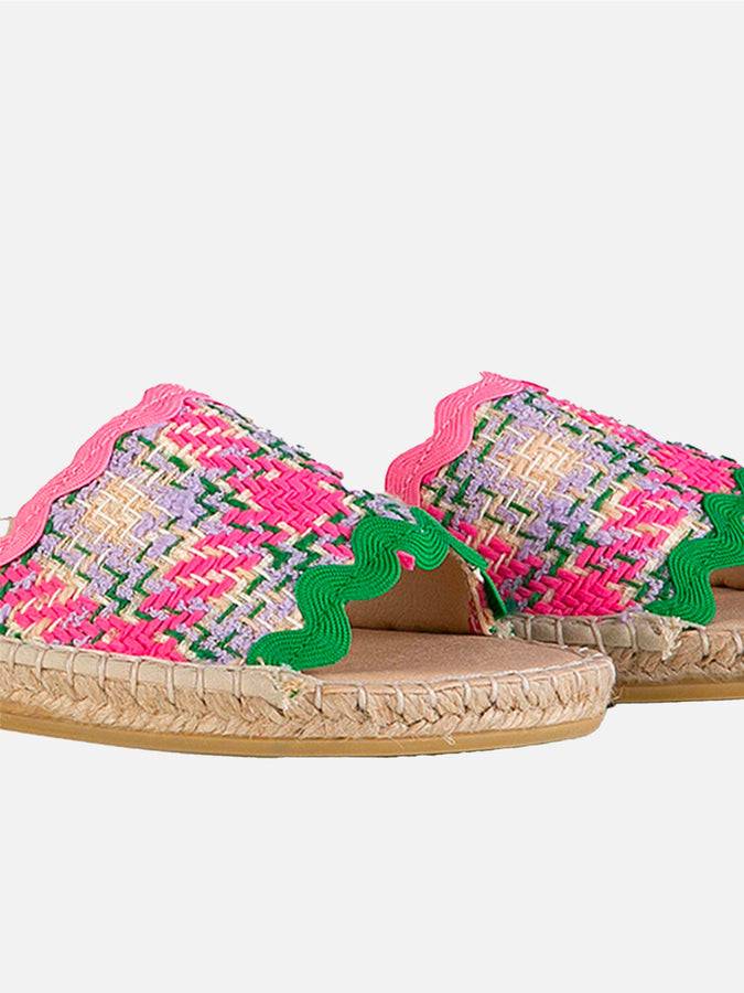 Mc2 Saint Barth Espadrilla da donna con tweed multicolor Vendita