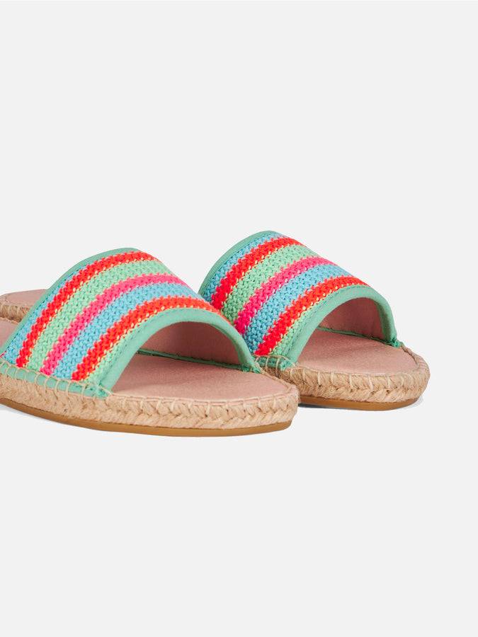 Mc2 Saint Barth Espadrillas da donna con righe all'uncinetto Spedizione Gratuita
