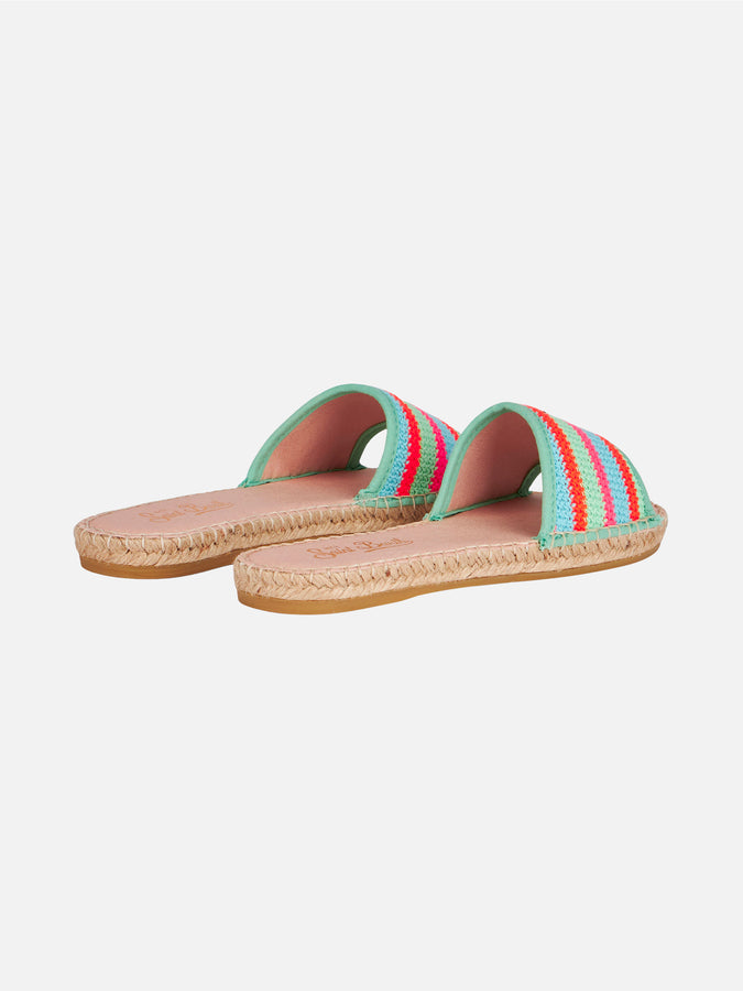 Mc2 Saint Barth Espadrillas da donna con righe all'uncinetto Spedizione Gratuita
