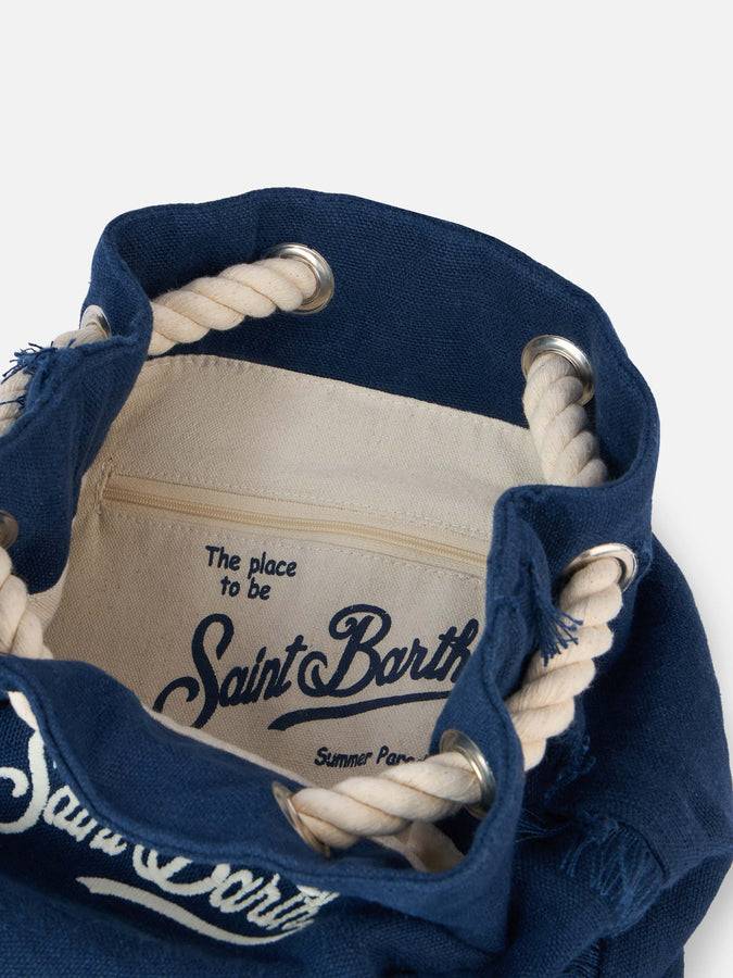Mc2 Saint Barth Blue boat linen backpack Acquista Ora