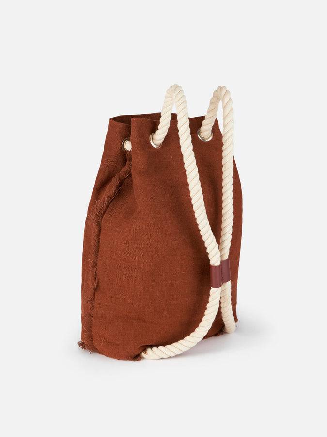 Mc2 Saint Barth Brown boat linen backpack Fino Al -60%