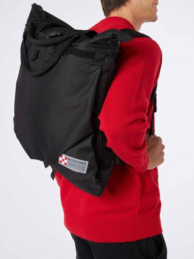 Mc2 Saint Barth Zaino in tessuto tecnico nero Outlet