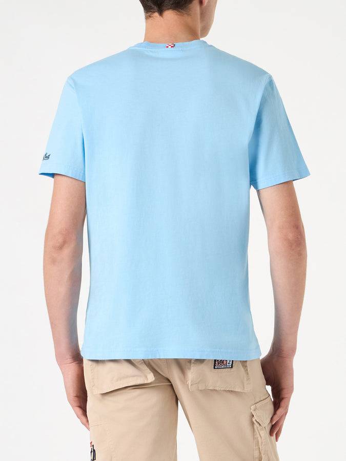 Mc2 Saint Barth T-shirt da uomo in cotone con stampa It's Gin o'clock Offerta San Valentino