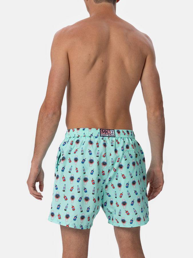 Mc2 Saint Barth Costume da bagno uomo in tessuto leggero Lighting Micro Fantasy con stampa orologi e bevande Vendita calda
