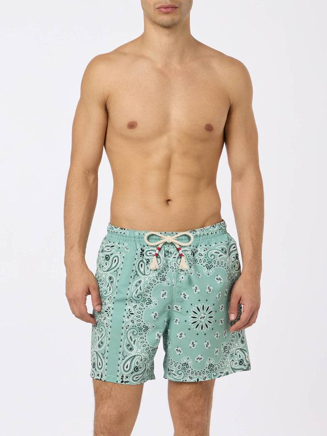 Mc2 Saint Barth Costume da bagno da uomo media lunghezza verde salvia Caprese Nuovi prodotti