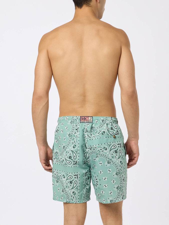 Mc2 Saint Barth Costume da bagno da uomo media lunghezza verde salvia Caprese Nuovi prodotti