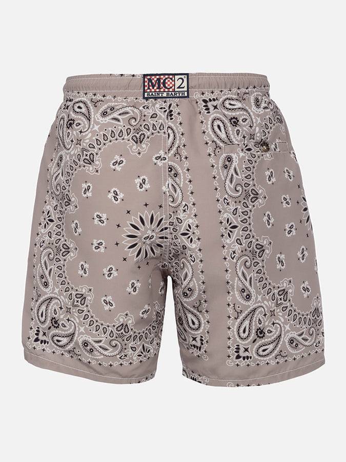 Mc2 Saint Barth Costume da bagno da uomo di media lunghezza bandana beige Caprese Comprane uno, ottenene uno gratis