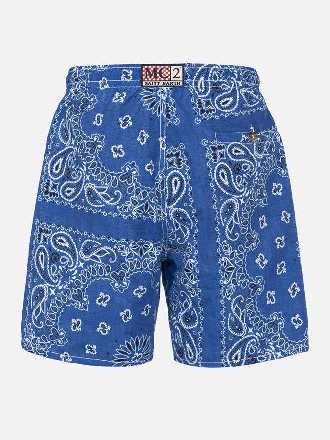 Mc2 Saint Barth Costume da bagno da uomo con stampa bandana in denim ACQUISTA ORA