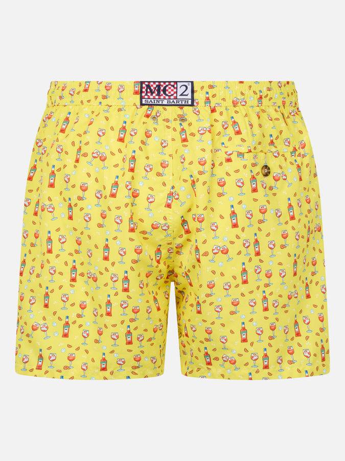 Mc2 Saint Barth Costume da bagno da uomo in tessuto leggero Lighting Micro Fantasy con stampa Aperol Spritz | EDIZIONE SPECIALE APEROL Fino al 60% di sconto