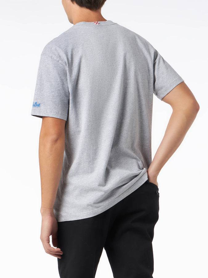 Mc2 Saint Barth T-shirt da uomo in cotone pesante con stampa Gin Tonic 50% di sconto con spedizione gratuita