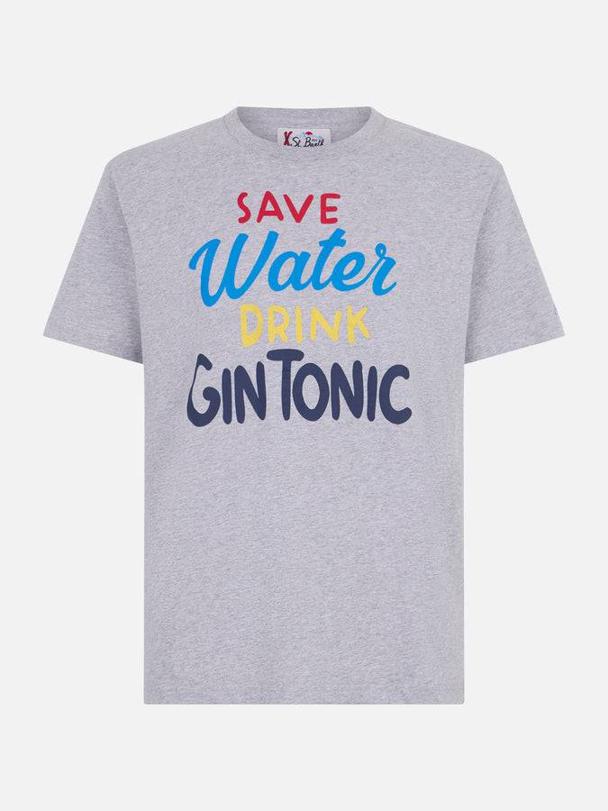 Mc2 Saint Barth T-shirt da uomo in cotone pesante con stampa Gin Tonic 50% di sconto con spedizione gratuita