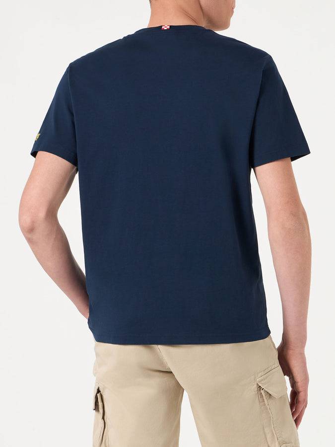 Mc2 Saint Barth T-shirt da uomo in cotone con ricamo Aperol Spritz | EDIZIONE SPECIALE APEROL In vendita