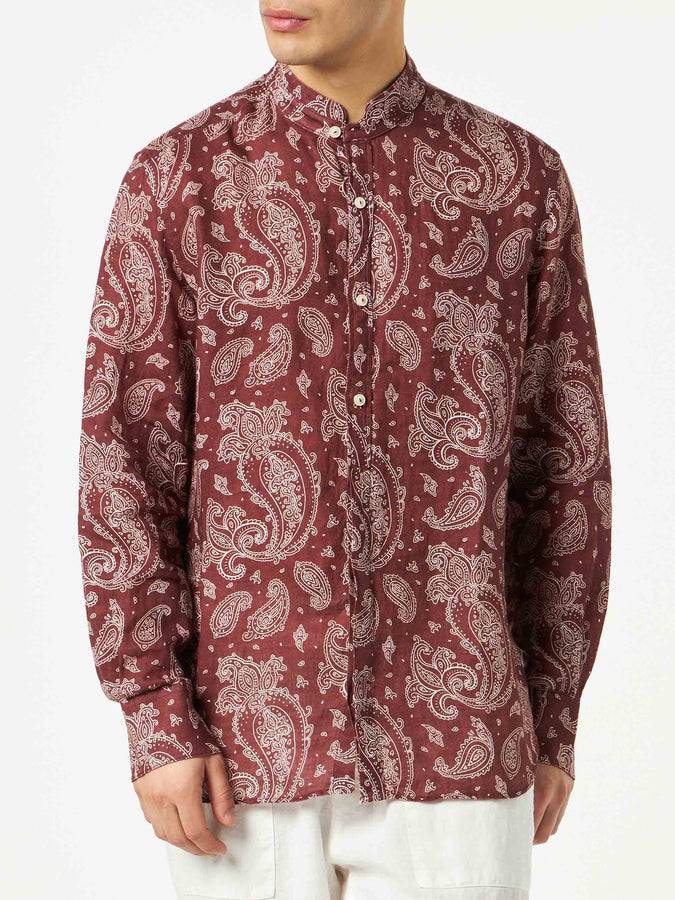 Mc2 Saint Barth Camicia da uomo con stampa paisley Italy