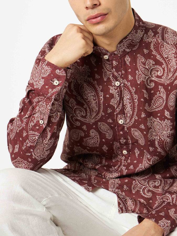 Mc2 Saint Barth Camicia da uomo con stampa paisley Italy
