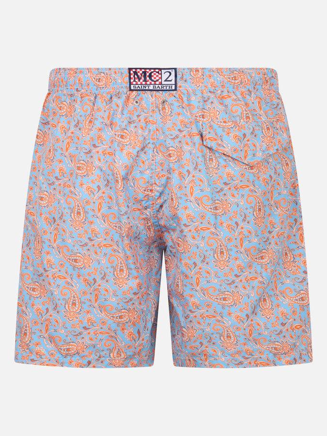 Mc2 Saint Barth Costume uomo in tessuto leggero Lighting con stampa paisley Vendita