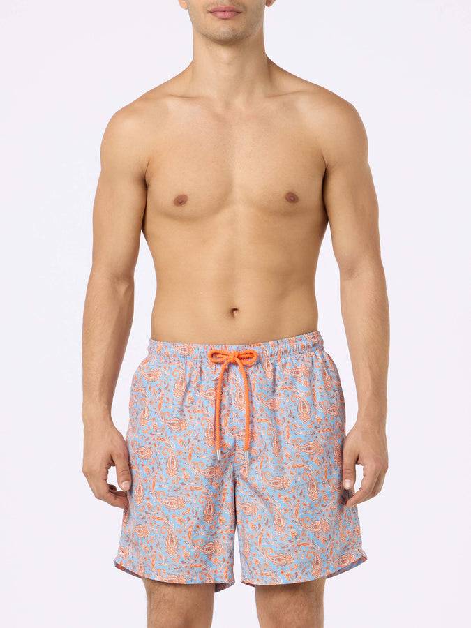 Mc2 Saint Barth Costume uomo in tessuto leggero Lighting con stampa paisley Vendita