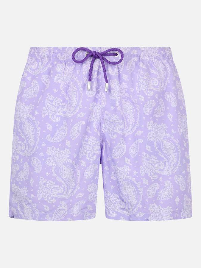 Mc2 Saint Barth Costume uomo in tessuto leggero Lighting con stampa paisley