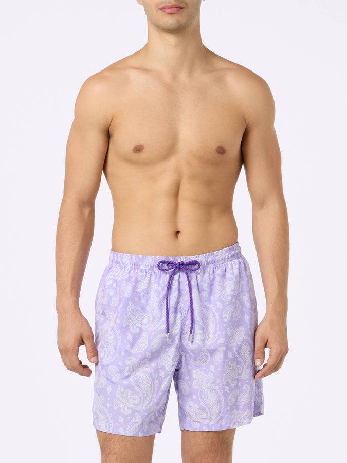 Mc2 Saint Barth Costume uomo in tessuto leggero Lighting con stampa paisley Qualità Garantita