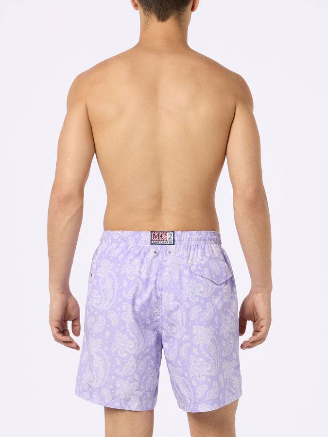 Mc2 Saint Barth Costume uomo in tessuto leggero Lighting con stampa paisley Qualità Garantita
