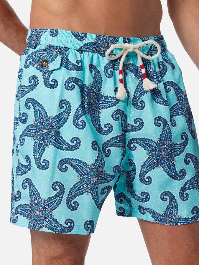 Mc2 Saint Barth Costume da uomo in tessuto leggero Lighting 70 con stampa paisley Consegna Veloce