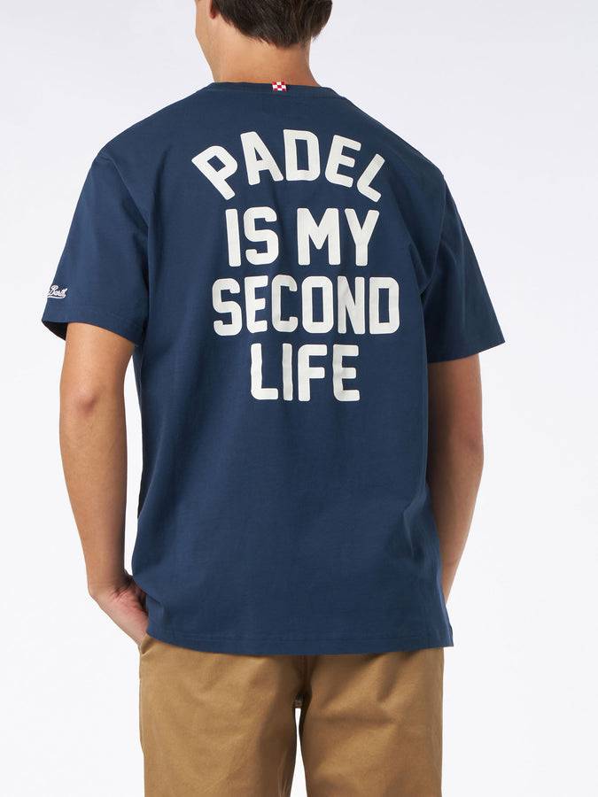 Mc2 Saint Barth T-shirt da uomo in cotone pesante con stampa Padel Sottocosto