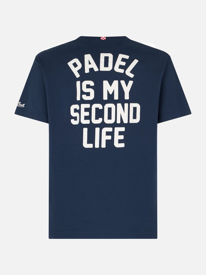 Mc2 Saint Barth T-shirt da uomo in cotone pesante con stampa Padel Sottocosto