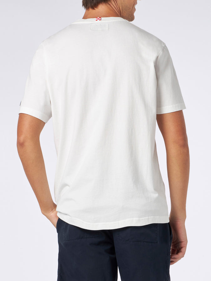 Mc2 Saint Barth T-shirt da uomo in cotone pesante con stampa St. Barth Padel Club I Più Venduti