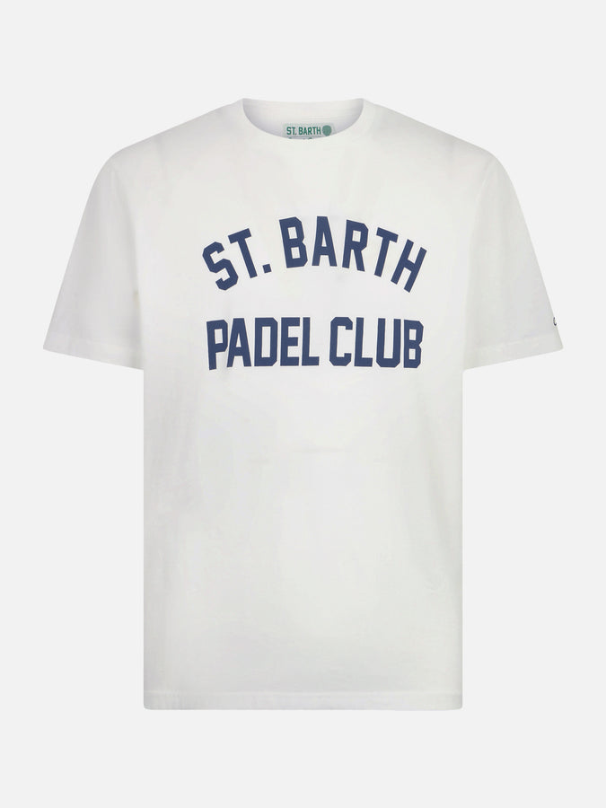 Mc2 Saint Barth T-shirt da uomo in cotone pesante con stampa St. Barth Padel Club I Più Venduti