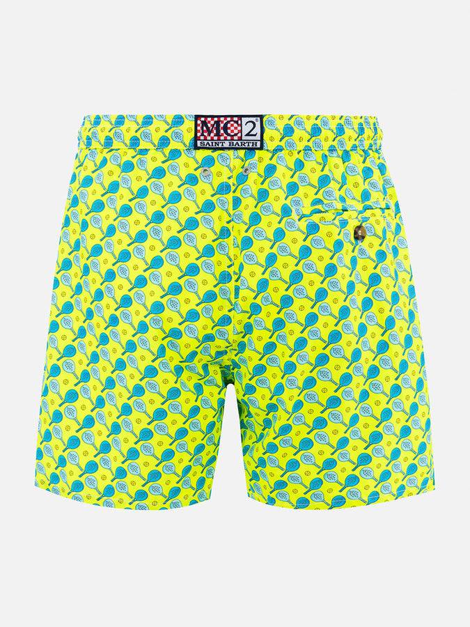 Mc2 Saint Barth Man lightweight fabric swim-shorts Lighting Micro Fantasy with padel print Offerta speciale