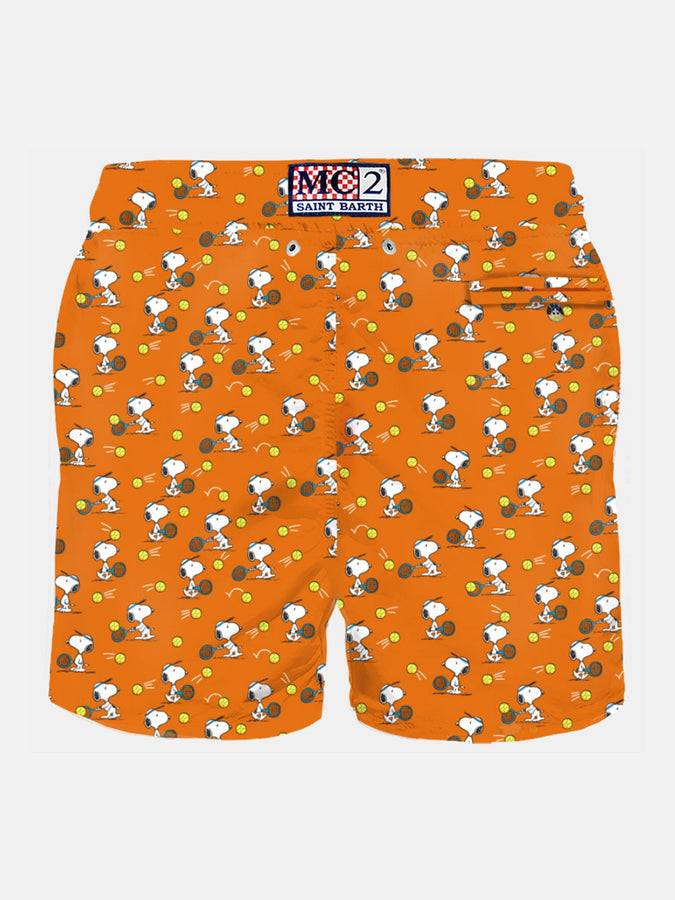 Mc2 Saint Barth Costume da bagno da uomo in tessuto leggero con stampa Tennis Snoopy | SNOOPY - EDIZIONE SPECIALE PEANUTS™ Fornitura limitata