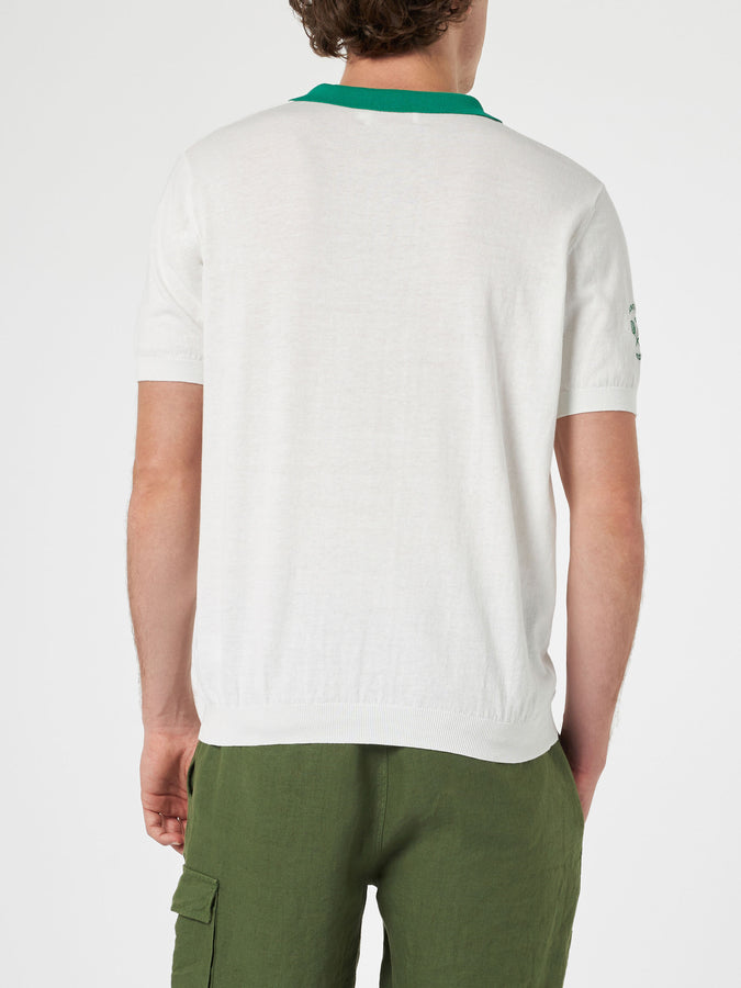 Mc2 Saint Barth Polo da uomo in maglia color panna Newcomb | AUSTRALIAN BRAND SPECIAL EDITION Offerta Pasqua
