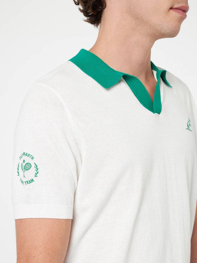 Mc2 Saint Barth Polo da uomo in maglia color panna Newcomb | AUSTRALIAN BRAND SPECIAL EDITION Offerta Pasqua