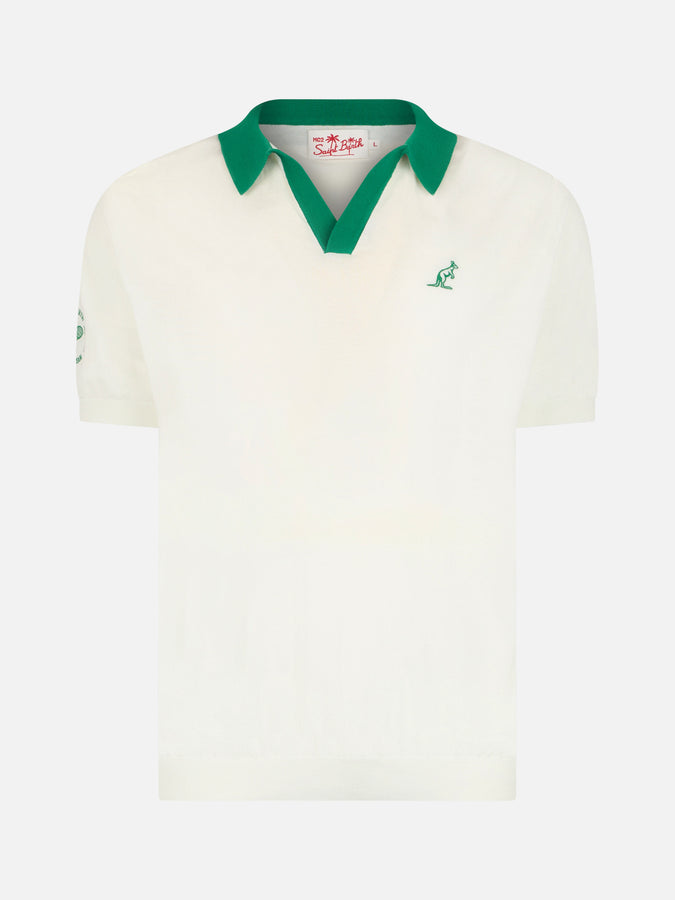 Mc2 Saint Barth Polo da uomo in maglia color panna Newcomb | AUSTRALIAN BRAND SPECIAL EDITION Offerta Pasqua