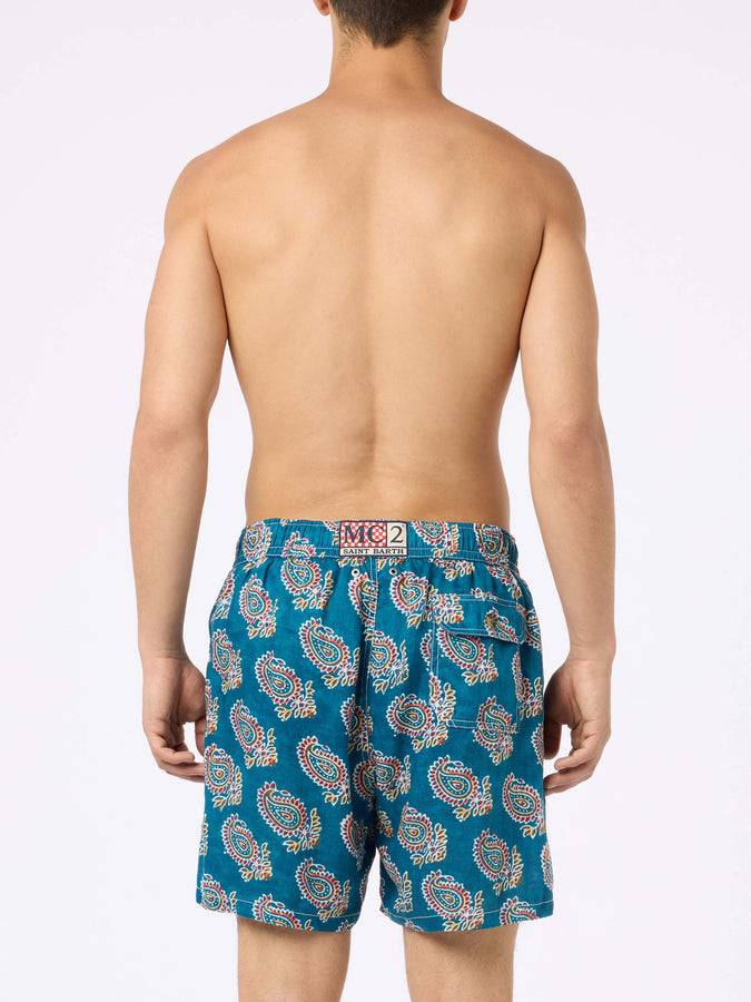 Mc2 Saint Barth Costume da bagno uomo media lunghezza Gustavia in lino Nuovi prodotti