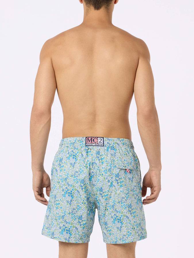 Mc2 Saint Barth Joanna Luise print mid-length swim shorts| MADE WITH LIBERTY FABRIC Sconti VIP