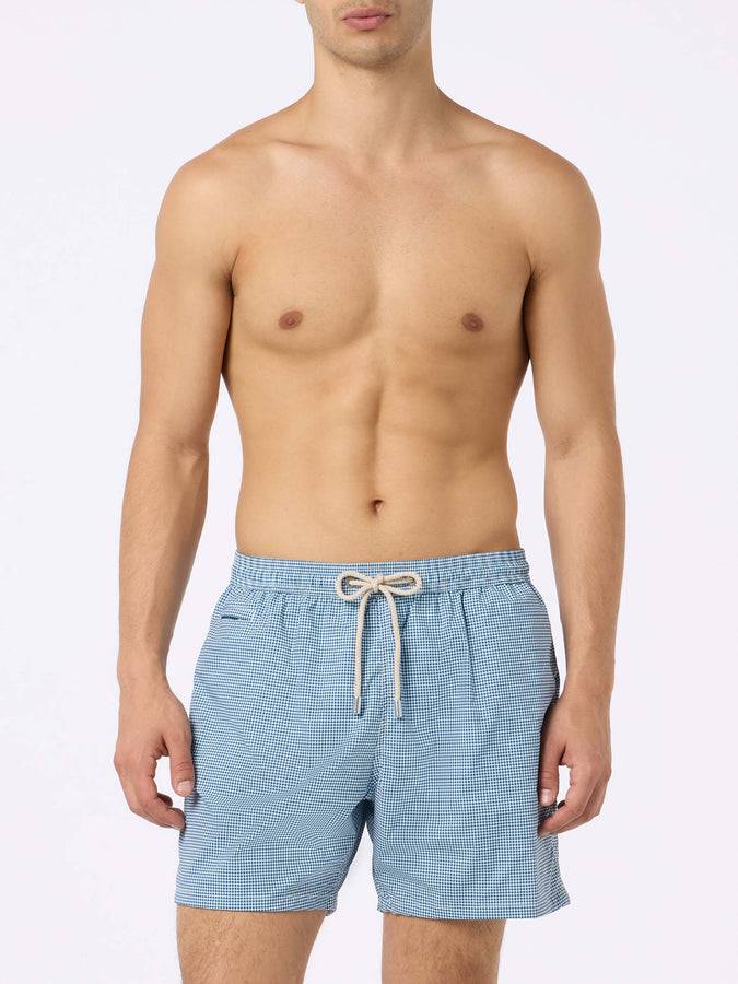 Mc2 Saint Barth Costume da bagno uomo Comfort Light con stampa vichy Ritorno libero