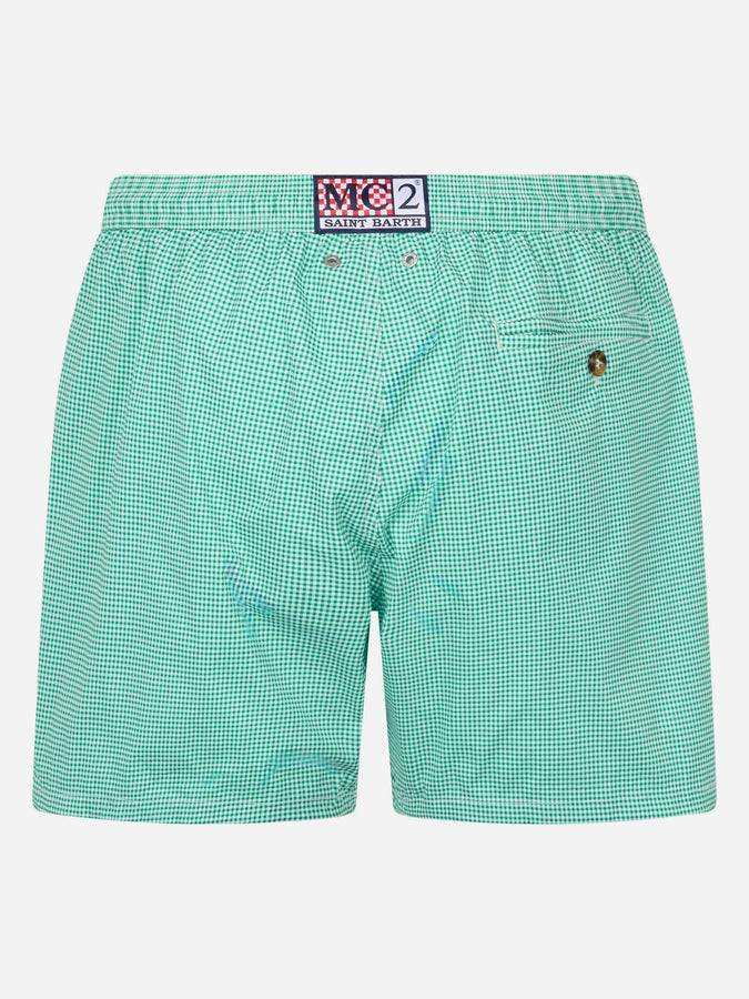Mc2 Saint Barth Costume da bagno uomo Comfort Light con stampa vichy Fino al 60% di sconto