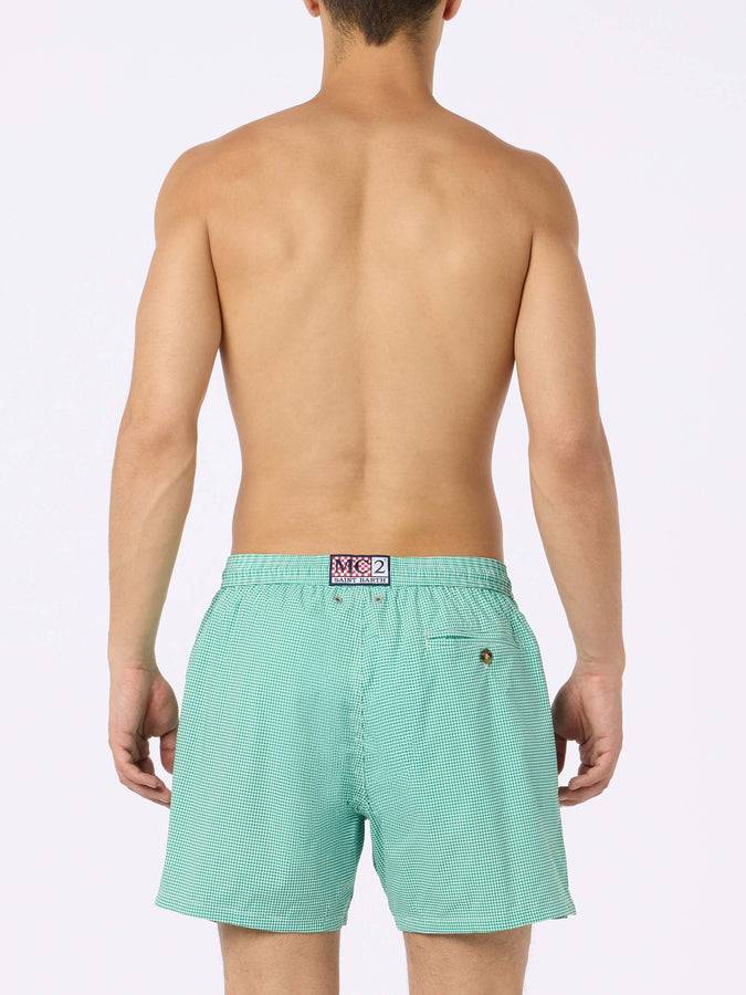 Mc2 Saint Barth Costume da bagno uomo Comfort Light con stampa vichy Fino al 60% di sconto